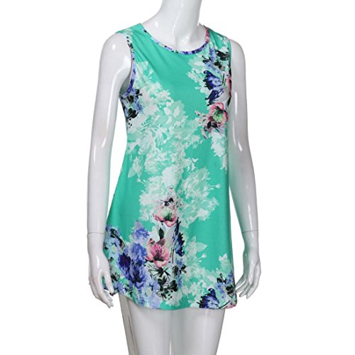 image for Goddessvan Women's Summer Casual Floral Printing T-Shirt Short Sleeve 