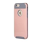 iPhone 6s Plus Case, Lumsing™ Rose Gold Protective Hard Soft Rubber Dual Layer Hybrid Heavy Duty Impact Rugged Case for Apple iPhone 6/6s Plus(5.5