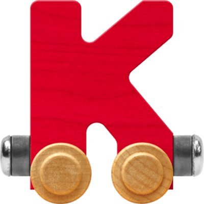 NameTrain Bright Letter Car K - Made in USA (Red)