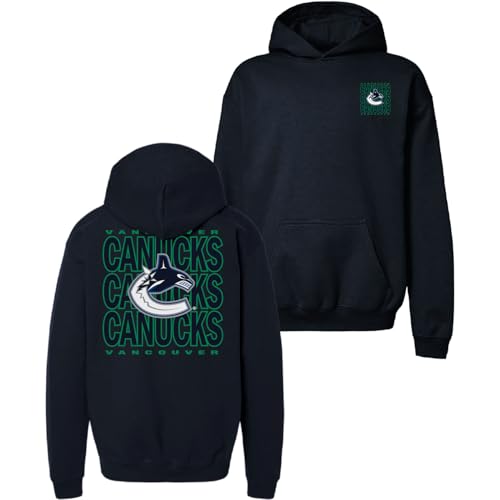 Blue 84 Kids' NHL Officially Licensed Youth Hooded Sweatshirt Front/Back Curl T…