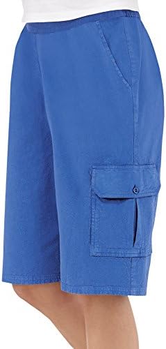 womens cargo shorts elastic waist