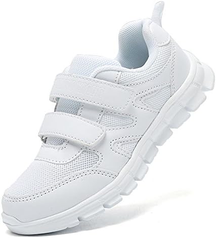 LakeRom Girls White Sneakers for Girls Breathable School Kids Walking Running Shoes Boys Sneakers