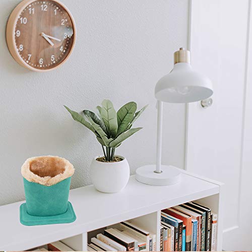 Eyeglass Holder Stand | Plush Lined Glasses Holder Case For Desk And Nightstand | Safely Protects And Stores Eyewear, iPhones And Supplies | Teal Blue Green