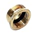 Underhill A-BA107MF Solid Brass Hose Adapter 1-Inch MHT x 3/4-Inch FHT