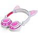 Cat Ear Headphones Glowing Lights with USB Charging Cable