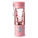 Pink Portable Personal Blender - 13.5 Oz Mini Blender With 6 Ultra Sharp Blades, USB Rechargeable for Travel/Picnic/Office/Gym