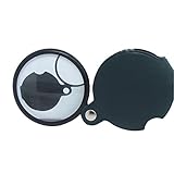 VANKER 5X Mini Folding Foldable Pocket Magnifier Magnifying Glass Lens Padded Pouch