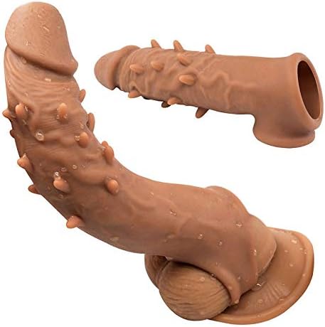 Amchyreo Silicone Sleeve Delay Extender Enhancer Toy for Men Effect 7882