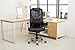 Mesh Office Chair High Back – Padded Leather Headrest Design of Computer Desk Chair with Adjustable Armrest and Lumbar Support Color Black