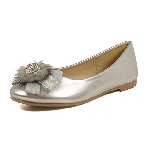Nova Utopia Toddler Little Girls Dress Casual Flat Shoes NF Utopia Girl NFGF072New Silver 13