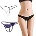 Celamirio Variety 3 Pack Sexy Pearl G-String Thong Panties Sexy Underwear for Women M