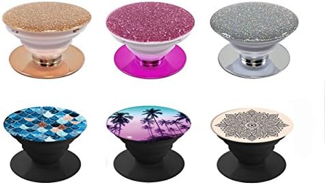 Premium Expanding Stand Pop Grip Mount Holder Sockets for iPhone X, Galaxy S8,all Cellphones and Tablets (Package 6)