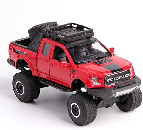 QAQW New 1:32 Ford Raptor F150 Pickup Truck Metal Toy Cars Model With Music Flashing Sound For Boys Birthday Gifts