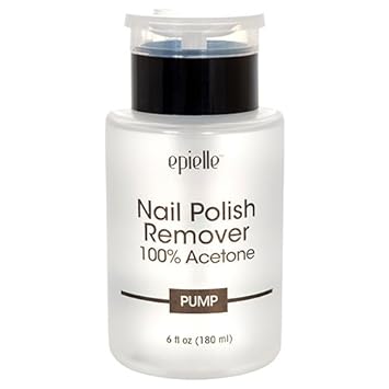 Amazon Com Epielle Moisturizing Nail Polish Remover 100 Acetone Pump 6 Ounce Beauty