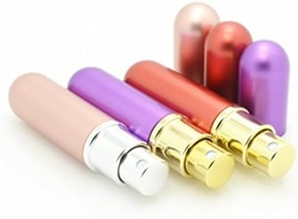 Jackie Pack of 5 Colors 5ML Portable Small Refillable Perfume Atomizer Spray Bottle for Outgoing