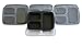 Yohino Meal Prep Containers with Leak Resistant Lids (8-Piece Set) Reusable, 3 Compartment Bento Box for Lunch, U.S. Patented Triple Seal Lid Design