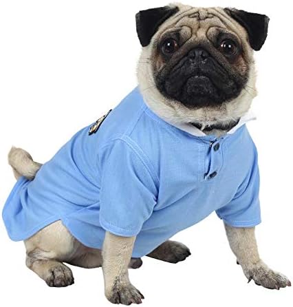 Douge Couture Sky Blue Color Polo T-Shirt with Patch