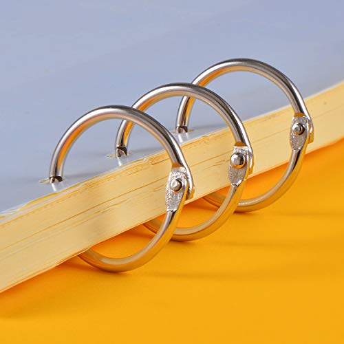 Zannaki 2 Inch (25 Pack) Loose Leaf Binder Rings, Nickel Plated Steel