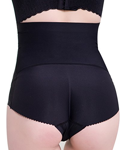 Womens Butt Lifter Shapewear With Tummy Control Padded Panties Hip Enhancer Black Large - Thumbnail 5