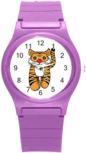 Kidozooo Boys Girls Cartoon Tiger Wild Animal 1 3/8" Diameter Plastic Watch
