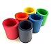 Beer Can and Bottle Insulators, Indestructible Foam Coolers, 6 Pack of Assorted Solid Colors, Blue, Red, Orange, Green, Yellow, Navy Blue