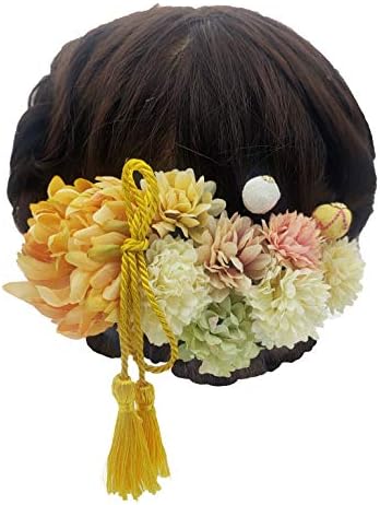 Jzoon 髪飾り 11点セット 高級造花 和玉 房飾り カスミソウ ドライフラワー タッセル 成人式 七五三 浴衣 袴 着物 振袖 和装 卒業式 結婚式 手作り 豪華