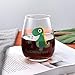 Funny Wine Glasses - Don't be A Cuntasaurous Wine Glass - 15 oz Novelty Wine Glass Wine glasses with Sayings Novelty Gift Funny Dinosaur Gifts for Christmas Thanksgiving Festival Friends Gift Present
