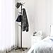 SONGMICS Rotating Hooks Coat Hat Rack Entryway Coat Tree with Base for Coat Hat Purse Jacket Espresso