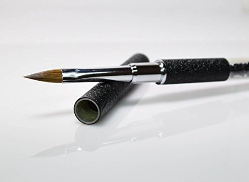 3D Nail Art Brush for Acrylic Powder Design Manicure Pedicure (Black Handle)