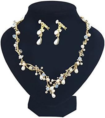 YSOUL Wedding Party Crystal Jewelry Set Necklace Earrings Bridal Bridesmaid