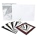 Golden State Art, Pack of 10 11x14 Double Picture Mats with White Core Bevel Cut for 8x10 Pictures + Backing + Bags, Mix Color