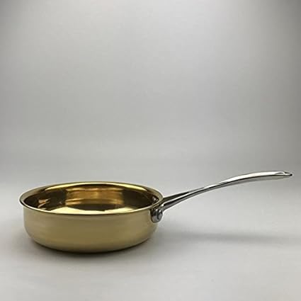 Amazon ピュアレッド銅パンミニ真鍮ポットノンコーティングskilletフライパン 15 Cm 真鍮 Sheet Size 15cm Scesean 中華鍋