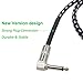 Luvay Guitar Cable 10 ft, Electric Instrument Bass Cable AMP Cord (1/4 inch Right Angle to Straight, Black White)