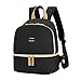 Breast Pump Bag Backpack - Cooler and Moistureproof Bag Double Layer for Mother Baby Bottle Breast Milk Pump Outdoor Working Backpack (Black)