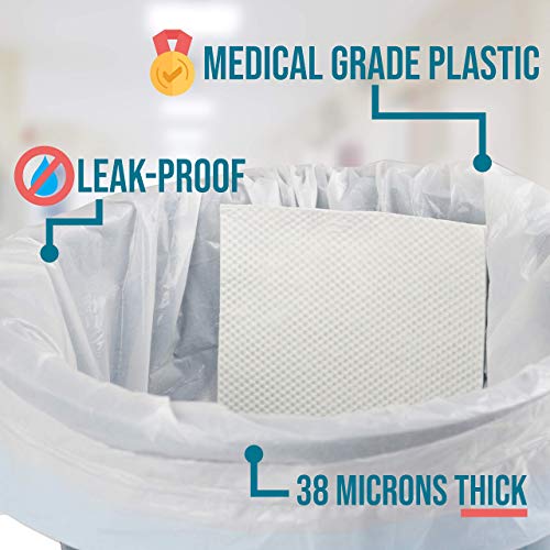 JJ CARE Commode Liner with Absorbent Pad, Portable Toilet Bags, Bedside