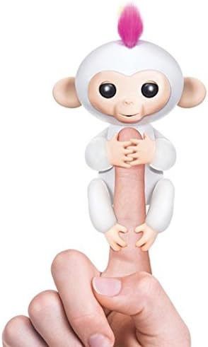 Interactive Baby Finger Monkey Electronic Toy for Children (White)