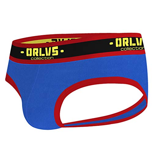 Man Sexy Briefs Underwear,Letter Printed Shorts Jockstrap Bulge Pouch Low Rise Breathable Underpant Bikinis Thongs Blue