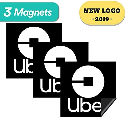 Rideshare Sign Magnet - 3 Premium Magnets Bulk Pack - [5"x5" inches] - Durable Car Door/Bumper Magnet w/Highly Reflective Vinyl - Sign for Rideshare Drivers (3Pack Magnet)