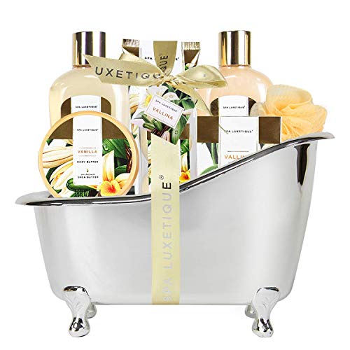 SPA LUXETIQUE Bade Geschenkset, 8tlg Vanilleduft Beauty Set für Frauen, Geburtstagsgeschenk Spa Set Damen mit Deko Badewanne, Wellness Set für Frauen, Weihnachtsgeschenke, Muttertagsgeschenk thumbnail 1