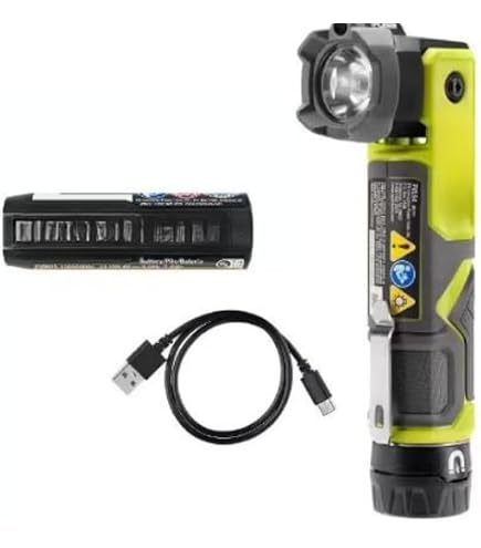 RYOBI USB Lithium Compact LED Flashlight KIT with Battery (RENEWED