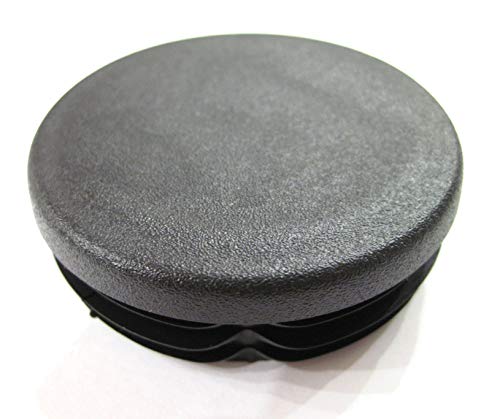 4pcs Pack: 2 Inch Round Black Plastic End Cap (for Hole Size from 1 3/4 to 1 7/8 inches), Tube Pipe Insert, Cover for Steel Fence Post, Furniture Finishing Tubing Plug