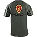 Army 25th Infantry Division Full Color Veteran T-Shirt (XL, Green)