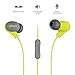 Picun S2 Earphones In-ear Earbuds Headphones with Microphone Wired 3.5mm Stereo Headset Dynamic Crystal Clear Sound In-line Remote Control Ergonomic Comfort-Fit for Kids Men Girls (Green)