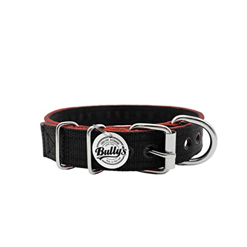 Pitbull Collar, Dog Collar for Large Dogs, Heavy Duty Nylon, Stainless Steel Hardware (Large-1.2 Inches Wide, Black with Red Trim) - Thumbnail 7
