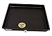 DiversiTech (6-2424L) A/C Secondary Condensate Drain Pan, Air Conditioner Drip Pan with Rolled Edges, 24 x 24 Plastic Tray, Black