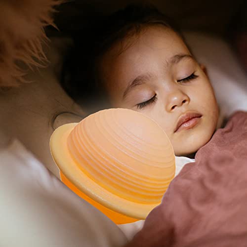Kids Lamp with 6.5 inches,Saturn Planets Lamp for Kids,3D LED Night Light for Kids,16 Colors Lamps,Touch lamp & Remote Control Lamp Kids,USB Rechargeable,Planet Models for Kids