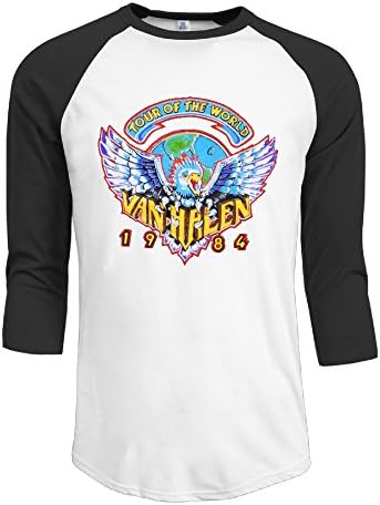 Men's Van Halen Tour Of World 1984 3/4 Sleeve\r\n Toddler Raglan T-shirts