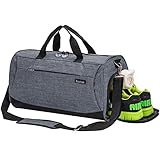 Kuston Sports Gym Bag with Shoes Compartment Travel Duffel Bag for Men and Women