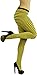 ToBeInStyle Women's Opaque Striped Pantyhose Stocking Hosiery - One Size Plus - Black/Yellow - One Size: Plus