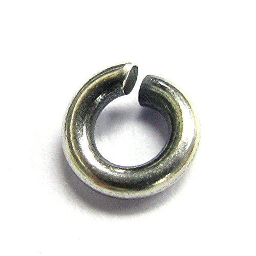 10 pcs Antique 925 Sterling Silver 5mm Heavy Duty Round Open Jump Rings 17 GA Gauge/1.2mm Wire